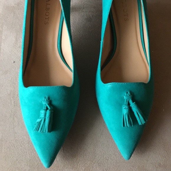 Talbots Shoes - PRE-LOVED AUTHENTIC TALBOTS VIVID JADE PUMPS